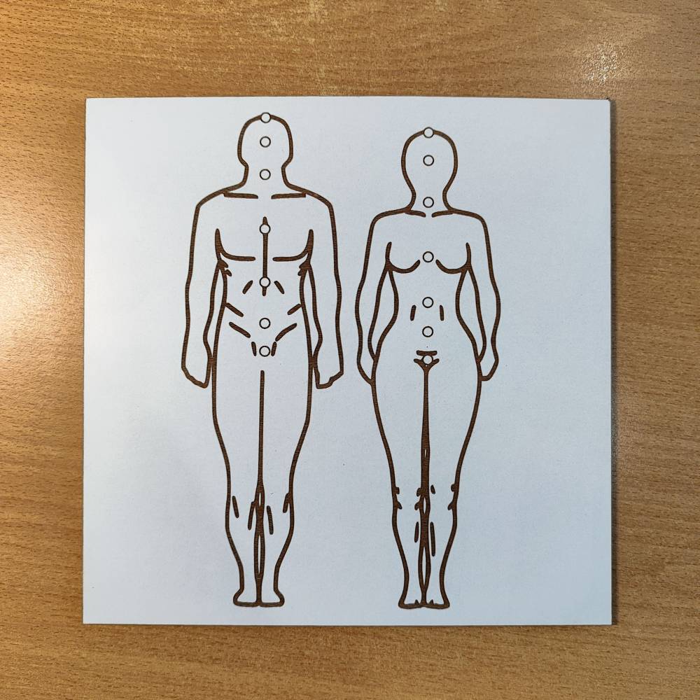 10. Figura Humana | Gráfico Radiestésico em MDF