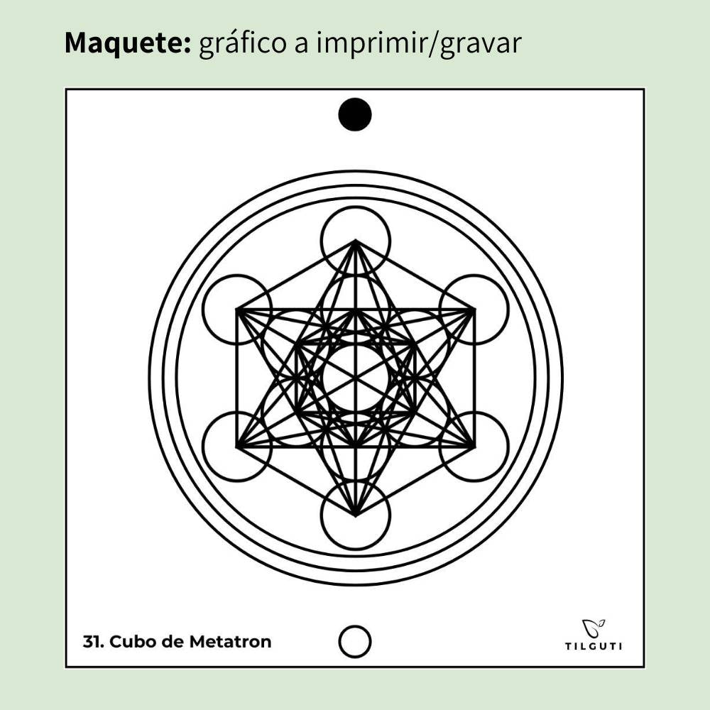 31. Cubo de Metatron | Gráfico Radiestésico em MDF