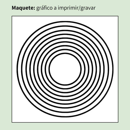 07. Nove Círculos | Gráfico Radiestésico em MDF Cru