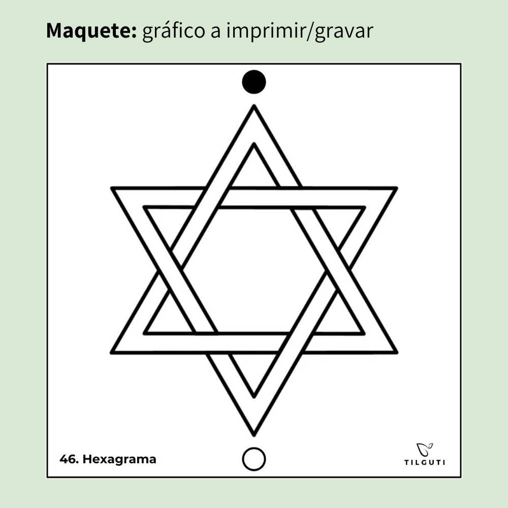 46. Hexagrama | Gráfico Radiestésico em MDF