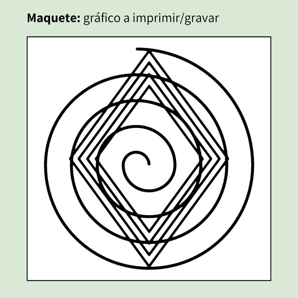 37. Espiral Cósmica | Gráfico Radiestésico em MDF