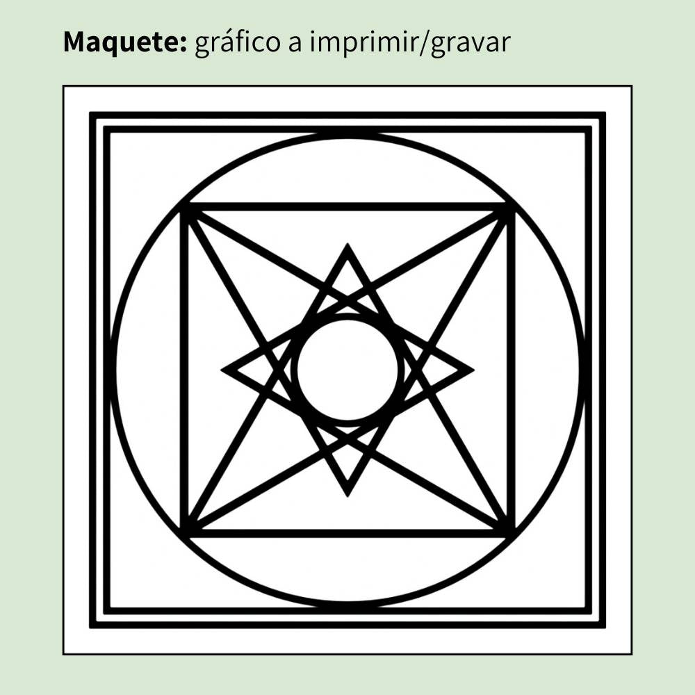 42. Pirâmide Plana | Gráfico Radiestésico em MDF