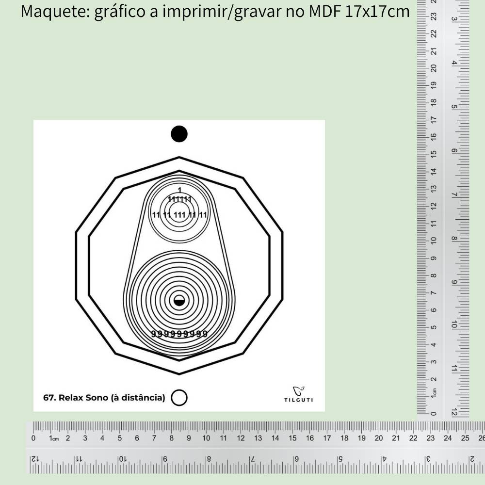 67. Relax Sono (à distância) | Gráfico Radiestésico em MDF