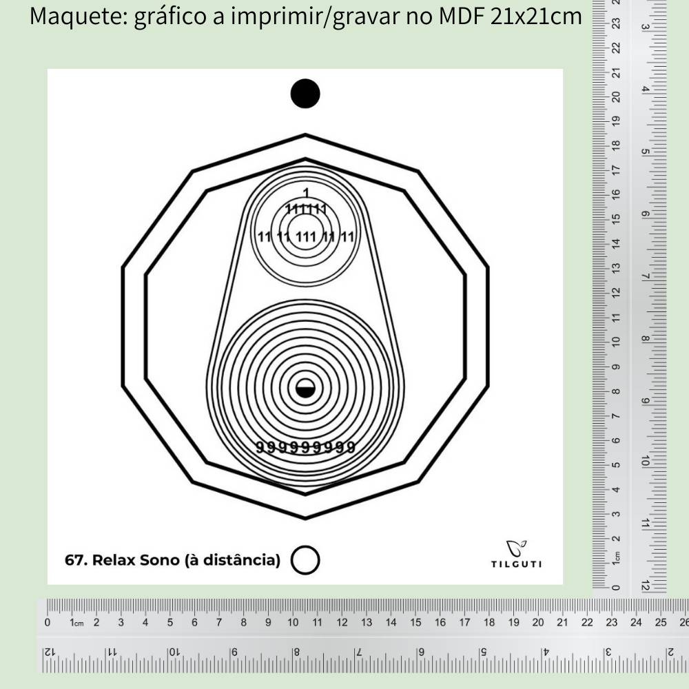 67. Relax Sono (à distância) | Gráfico Radiestésico em MDF