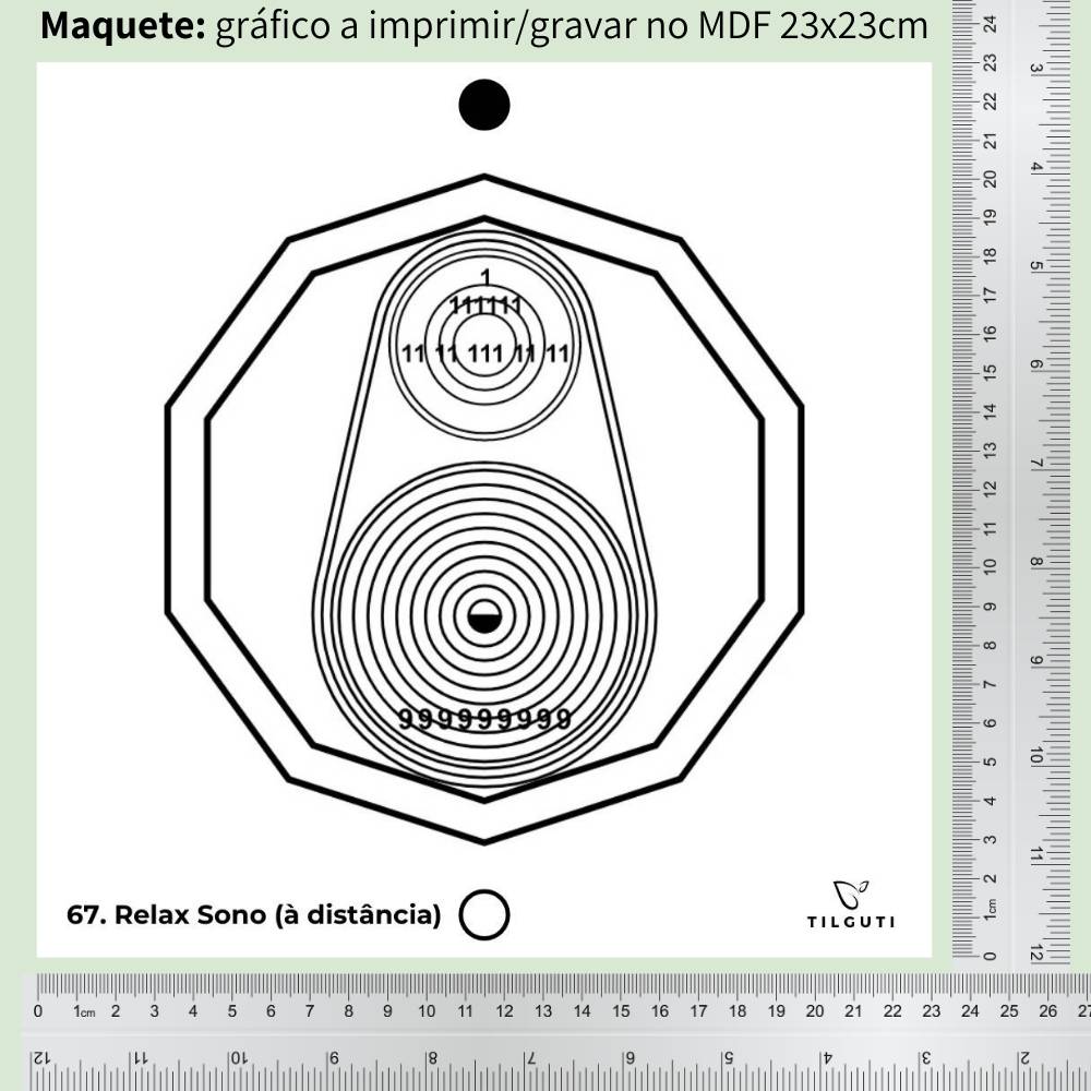 67. Relax Sono (à distância) | Gráfico Radiestésico em MDF