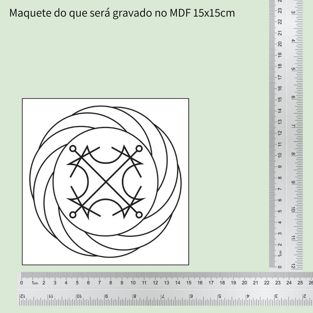 52. Turbilhão com Sol | Gráfico Radiestésico em MDF