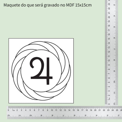 51. Turbilhão com Júpiter | Gráfico Radiestésico em MDF