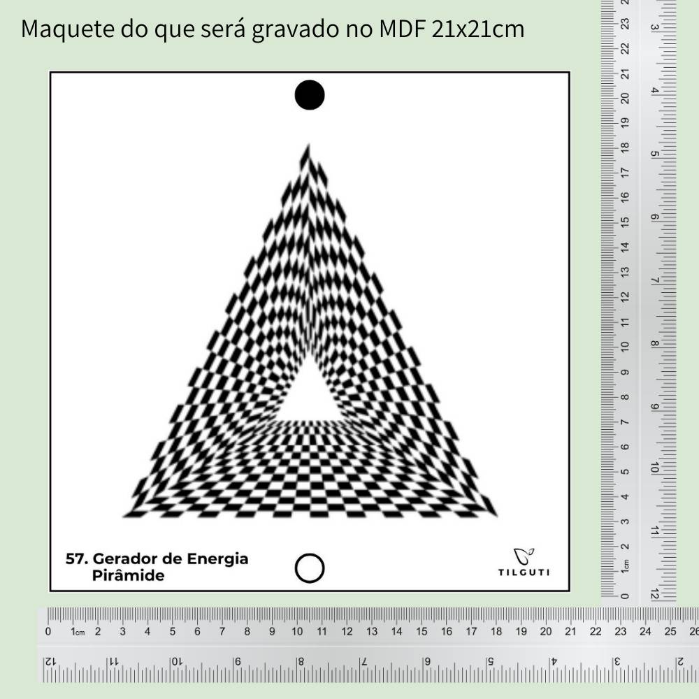 57. Gerador de Energia Pirâmide | Gráfico Radiestésico em MDF