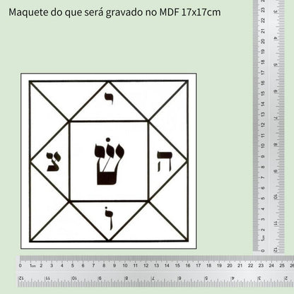 56. Quadrado Mágico | Gráfico Radiestésico em MDF