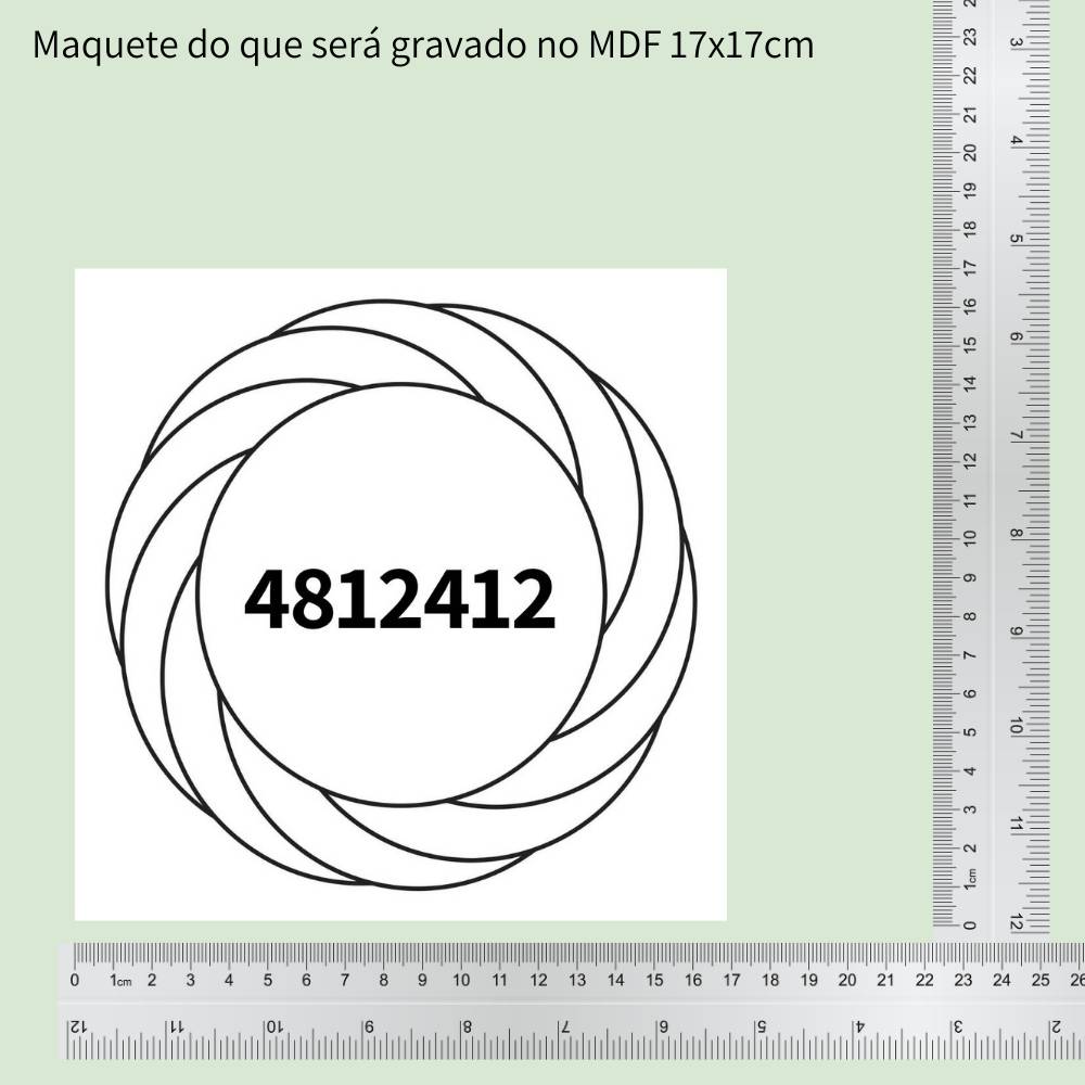 54. Turbilhão com Código Grabovoi | Gráfico Radiestésico em MDF