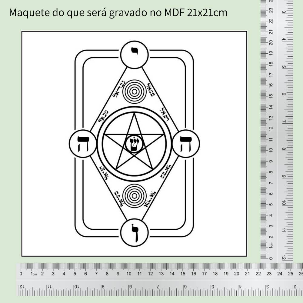 55. Escudo Mágico | Gráfico Radiestésico em MDF