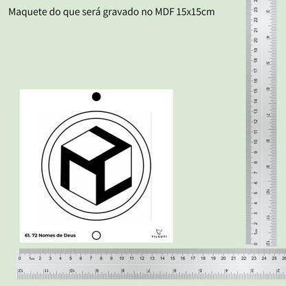 62. Antahkaran | Gráfico Radiestésico em MDF