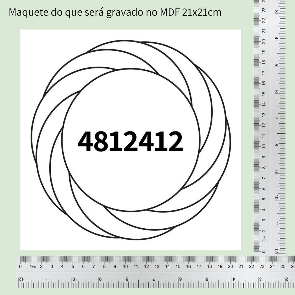 54. Turbilhão com Código Grabovoi | Gráfico Radiestésico em MDF