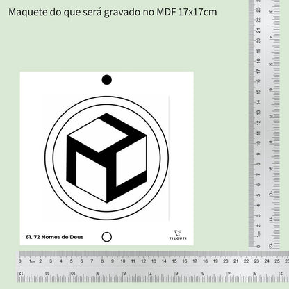 62. Antahkaran | Gráfico Radiestésico em MDF