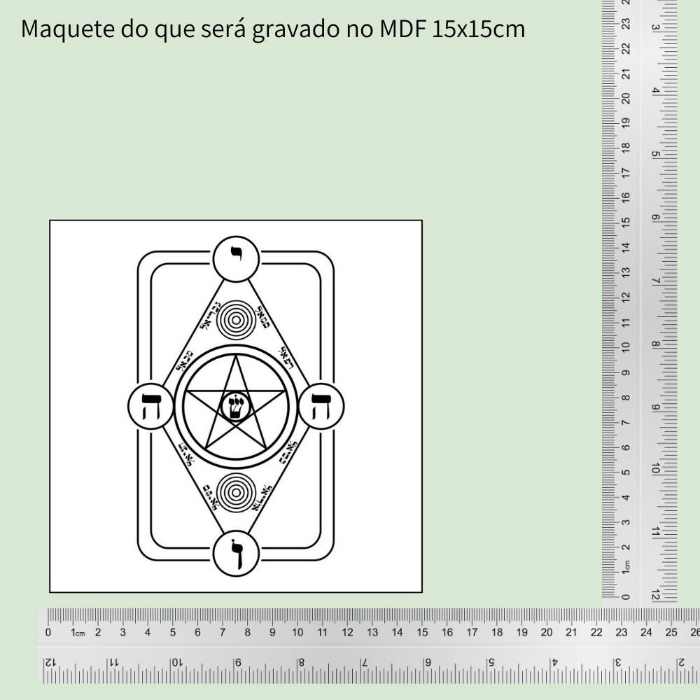 55. Escudo Mágico | Gráfico Radiestésico em MDF