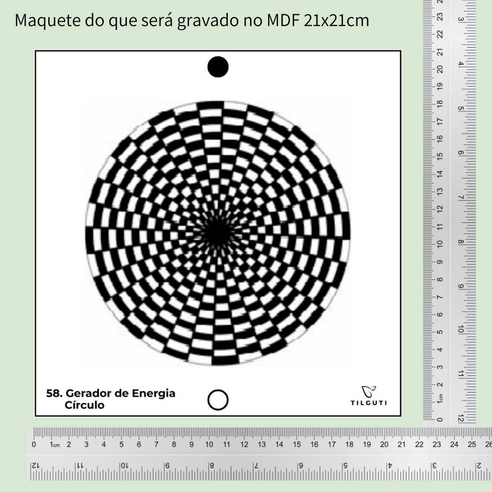 58. Gerador de Energia Círculo | Gráfico Radiestésico em MDF