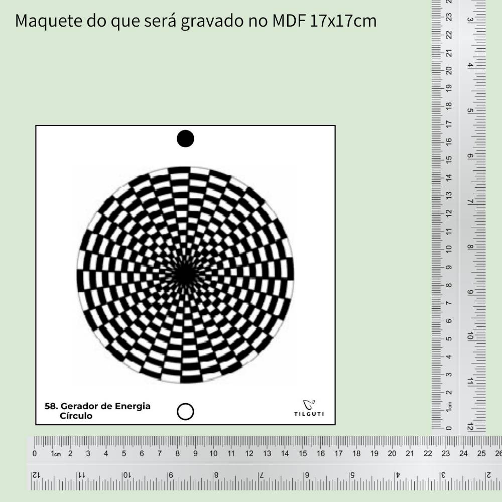 58. Gerador de Energia Círculo | Gráfico Radiestésico em MDF