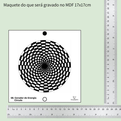 58. Gerador de Energia Círculo | Gráfico Radiestésico em MDF