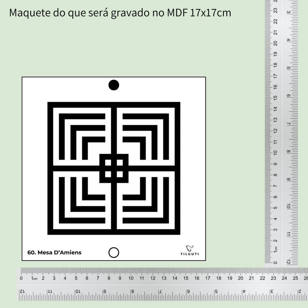 60. Mesa D'Amiens | Gráfico Radiestésico em MDF