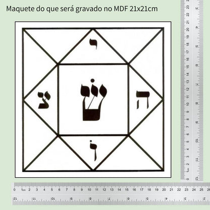 56. Quadrado Mágico | Gráfico Radiestésico em MDF