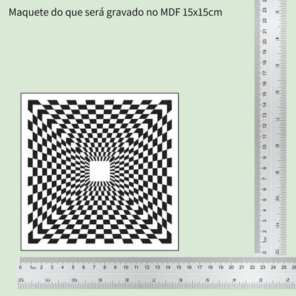 59. Gerador de Energia Quadrado | Gráfico Radiestésico em MDF