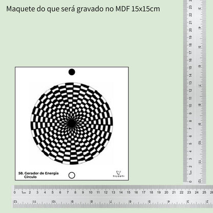 58. Gerador de Energia Círculo | Gráfico Radiestésico em MDF