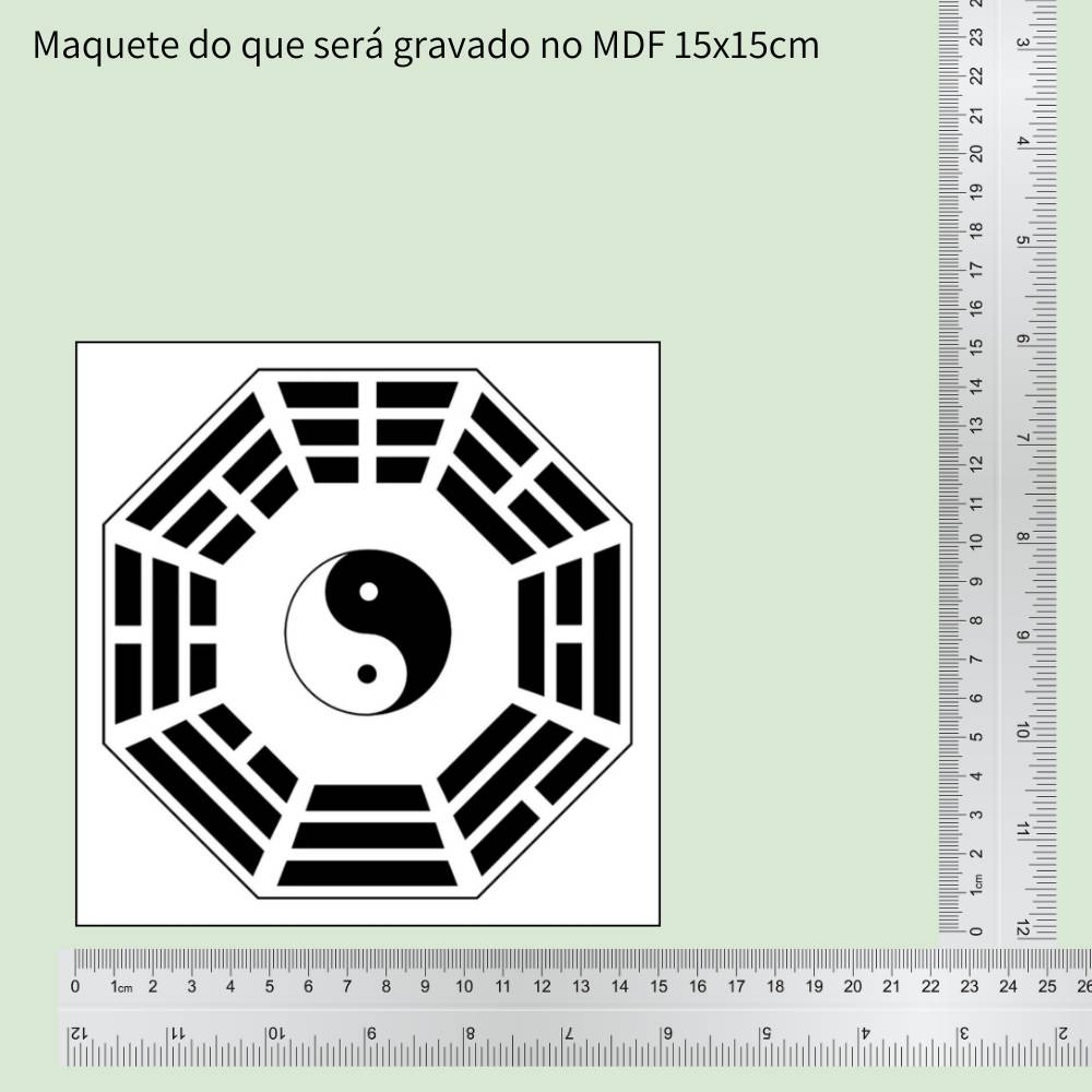 63. Baguá do Céu Anterior | Gráfico Radiestésico em MDF