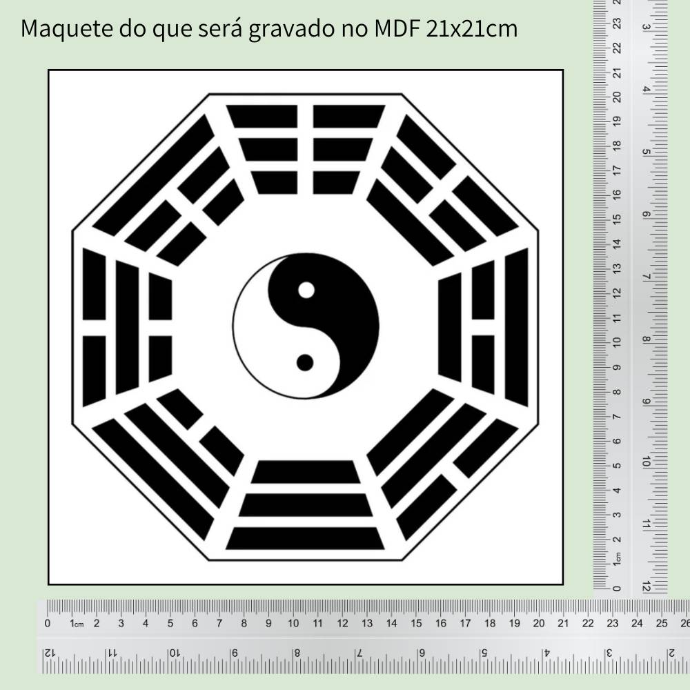 63. Baguá do Céu Anterior | Gráfico Radiestésico em MDF