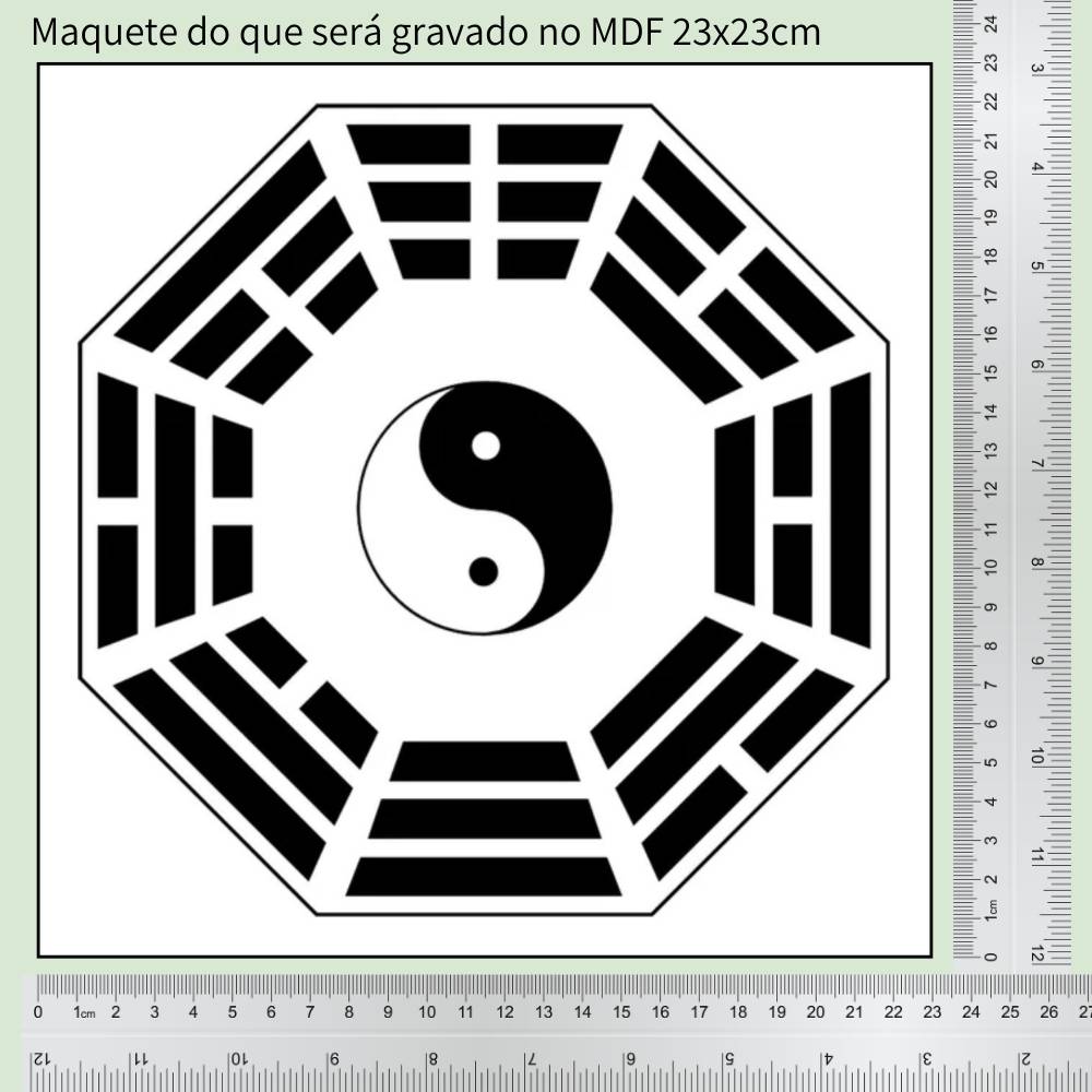 63. Baguá do Céu Anterior | Gráfico Radiestésico em MDF