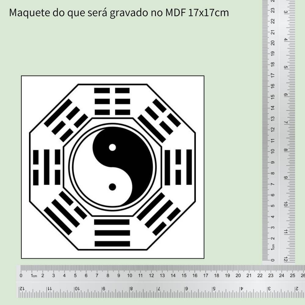 64. Baguá | Gráfico Radiestésico em MDF