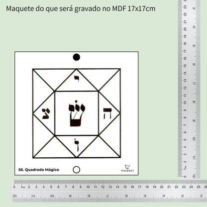 56. Quadrado Mágico | Gráfico Radiestésico em MDF