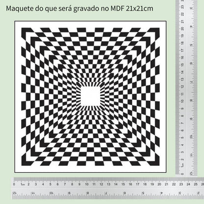 59. Gerador de Energia Quadrado | Gráfico Radiestésico em MDF