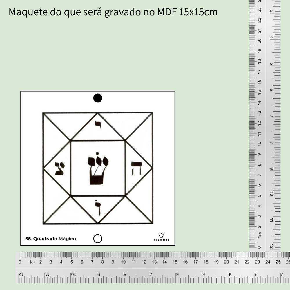 56. Quadrado Mágico | Gráfico Radiestésico em MDF