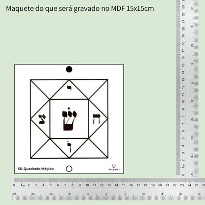 56. Quadrado Mágico | Gráfico Radiestésico em MDF