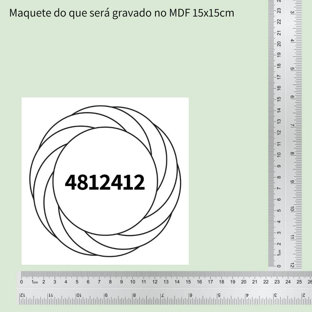 54. Turbilhão com Código Grabovoi | Gráfico Radiestésico em MDF