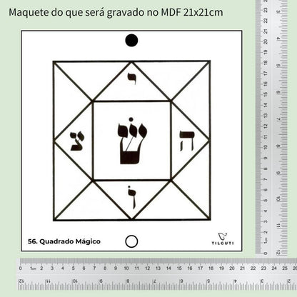 56. Quadrado Mágico | Gráfico Radiestésico em MDF