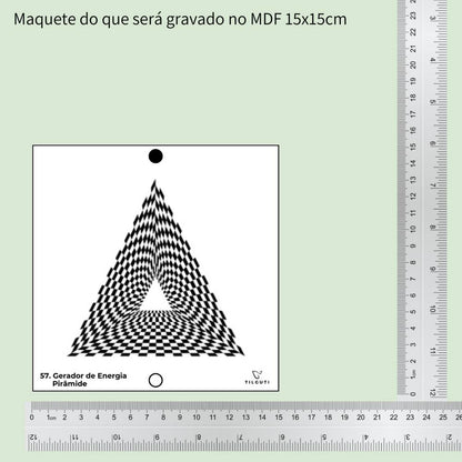 57. Gerador de Energia Pirâmide | Gráfico Radiestésico em MDF