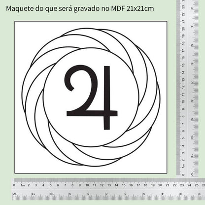 51. Turbilhão com Júpiter | Gráfico Radiestésico em MDF