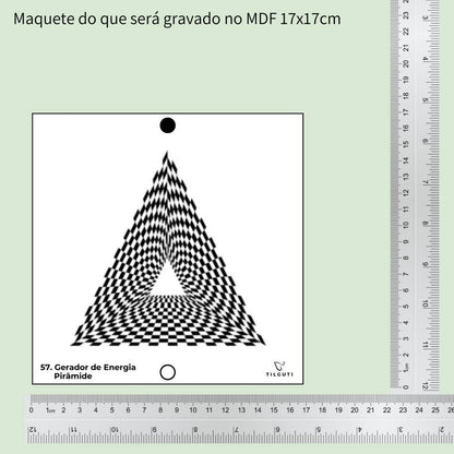 57. Gerador de Energia Pirâmide | Gráfico Radiestésico em MDF