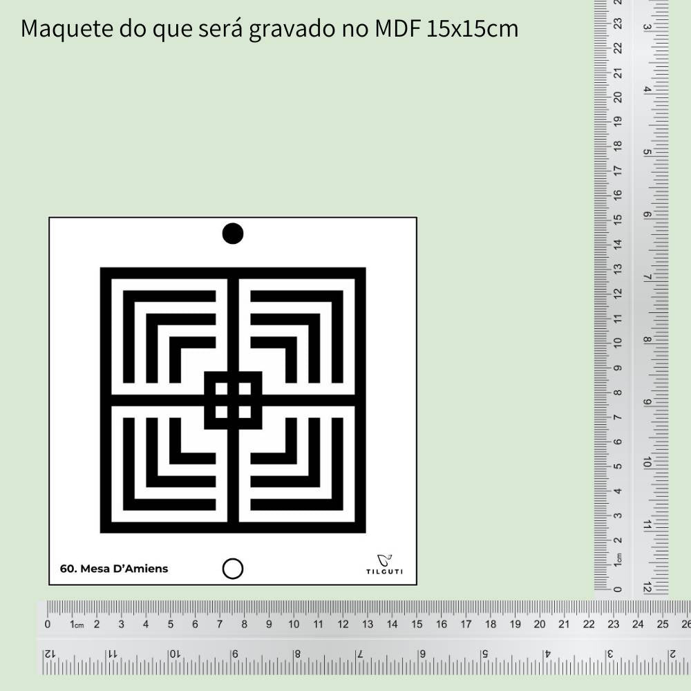 60. Mesa D'Amiens | Gráfico Radiestésico em MDF