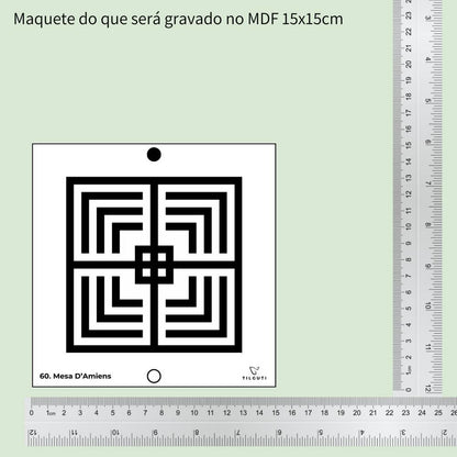 60. Mesa D'Amiens | Gráfico Radiestésico em MDF